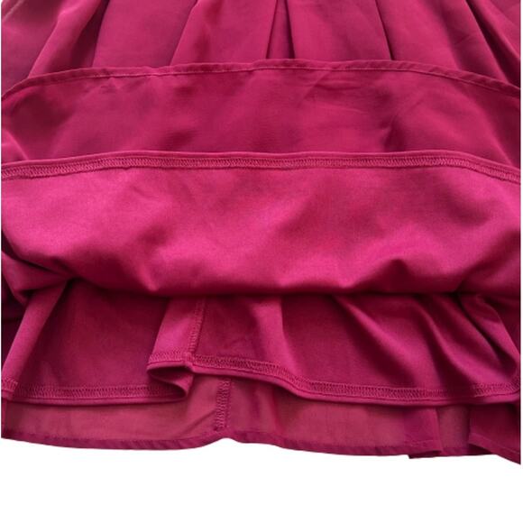 Jun Ivy Dress Berry Gold Floral Brocade Cap Sleeve Pleated Fit Flare Medium NEW - Picture 10 of 12